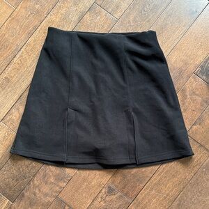 Vintage y2k elastic waistband Black Women’s A-Line Mini Skort